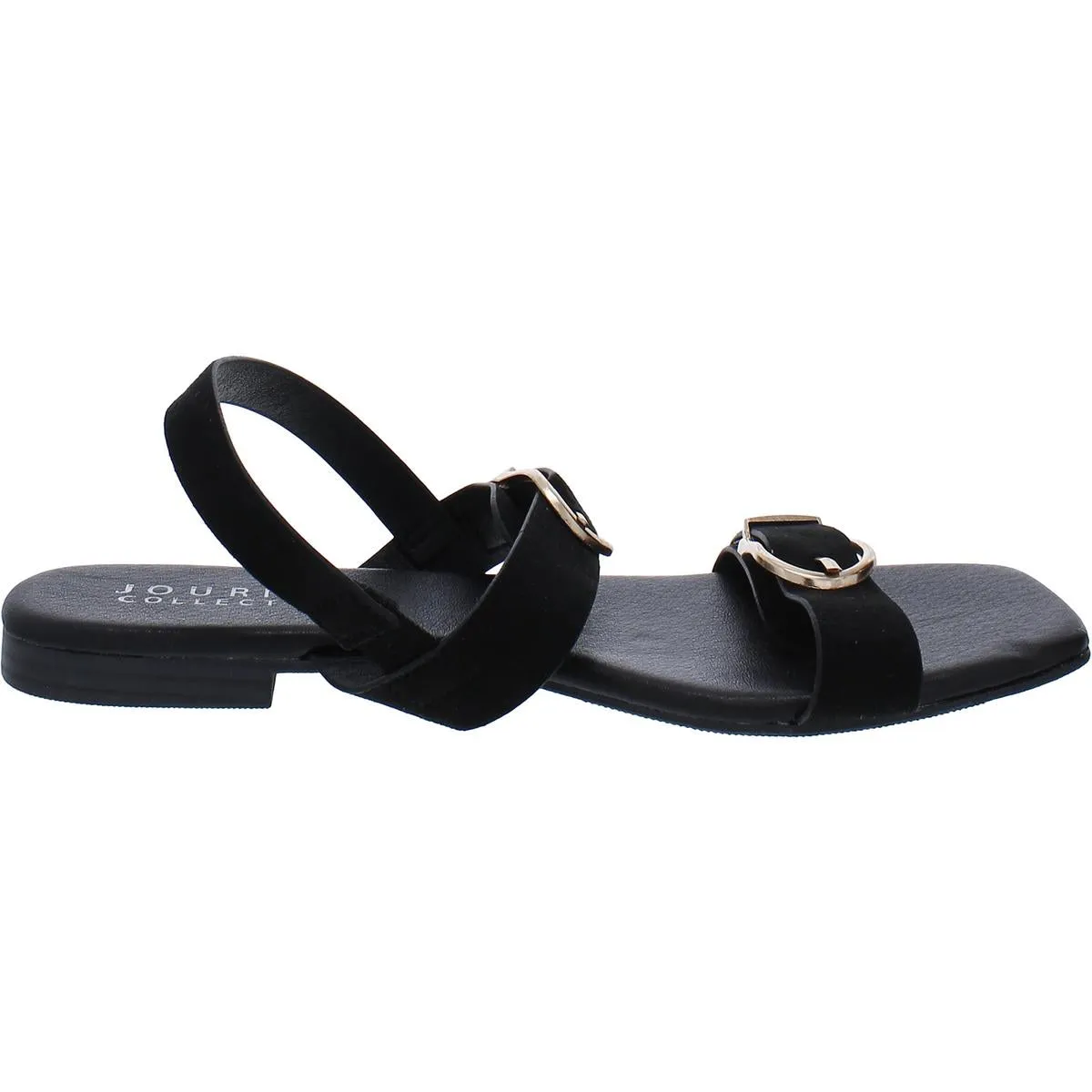 006520 Womens Faux Leather Warm Slingback Sandals