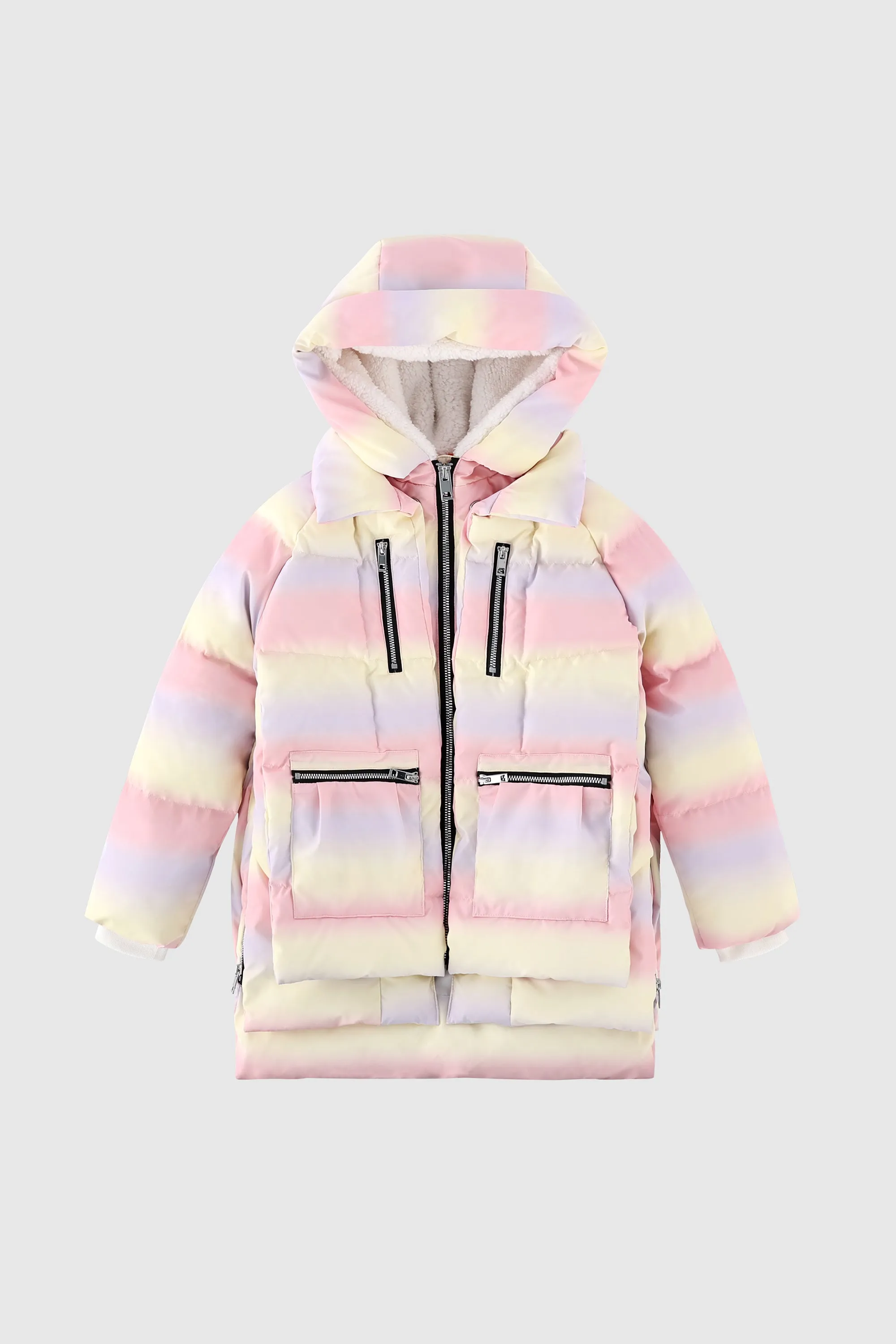 092 Colorlay Colorful Reflective Down Jacket for Kids