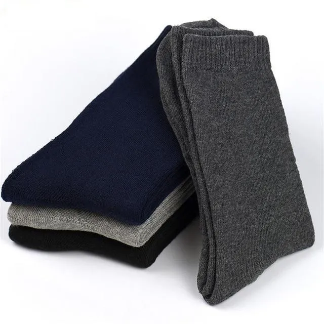 4pairs Winter Thick Warm Terry Classic Casual Thermal Socks for Men