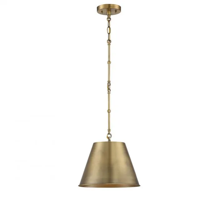 Alden 1 Light Warm Brass Pendant