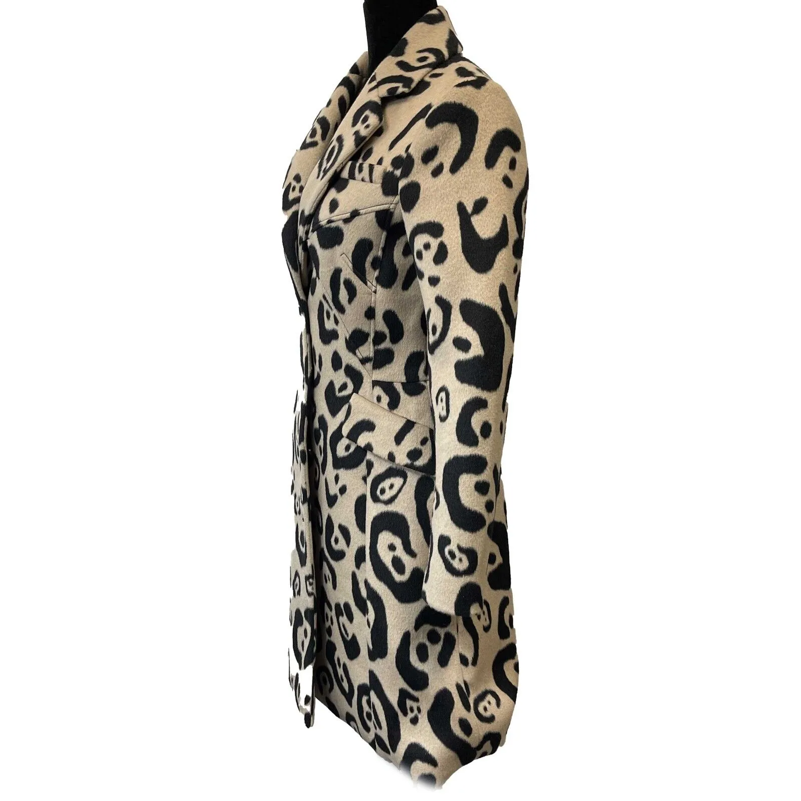 Altuzarra - Leopard-Print Button Down Wool Coat / Jacket - Size S