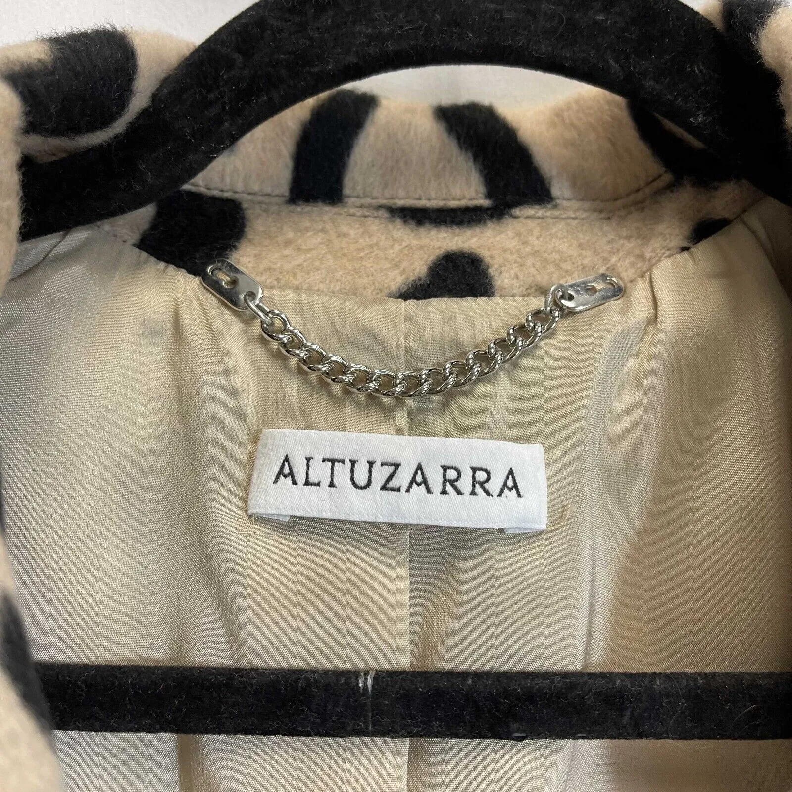 Altuzarra - Leopard-Print Button Down Wool Coat / Jacket - Size S