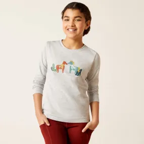 Ariat Youth Girls Winter Grey Shirt