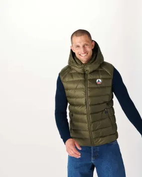 Army Sleevless down jacket Silver