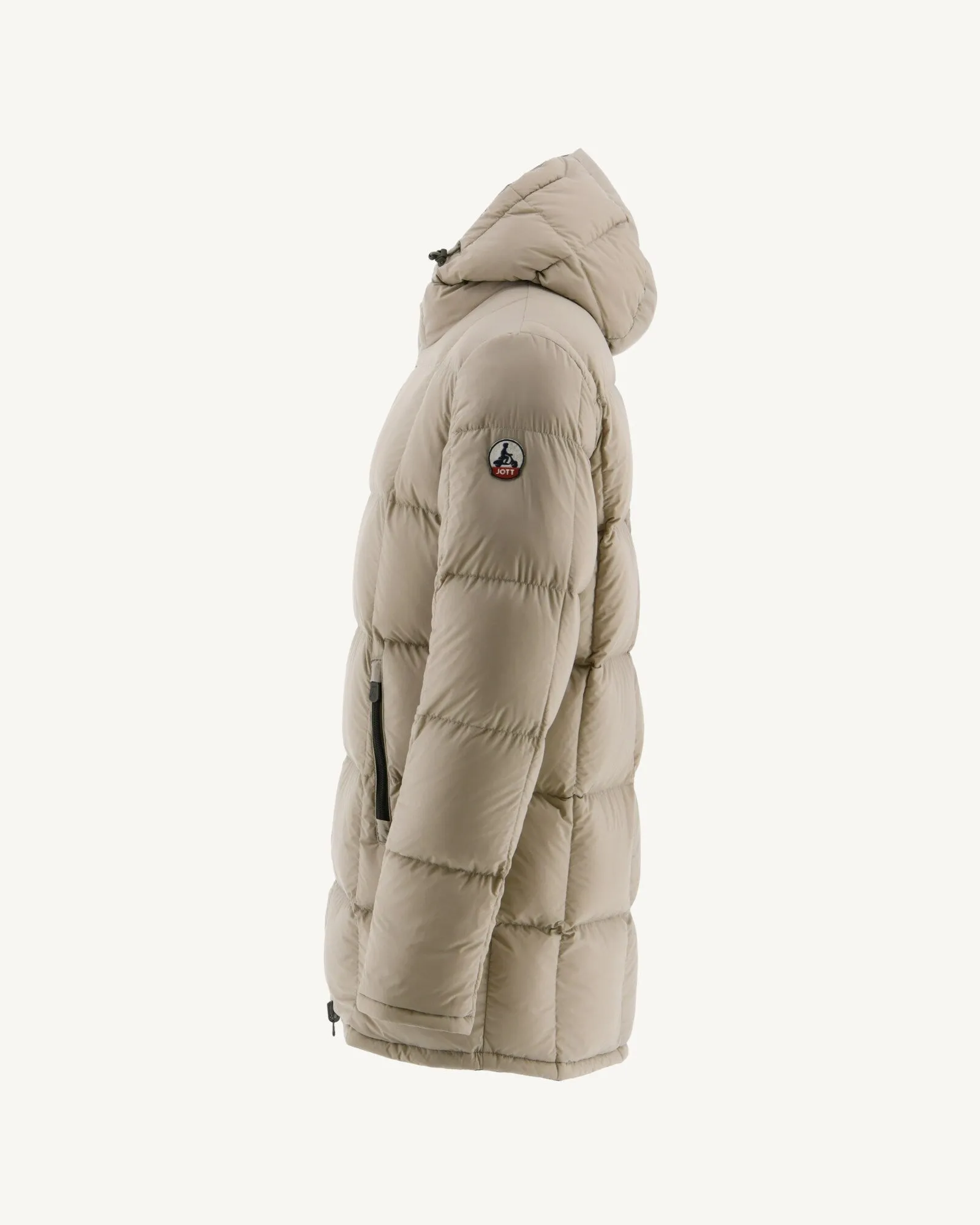 Army/Beige Warm hooded down jacket Toronto