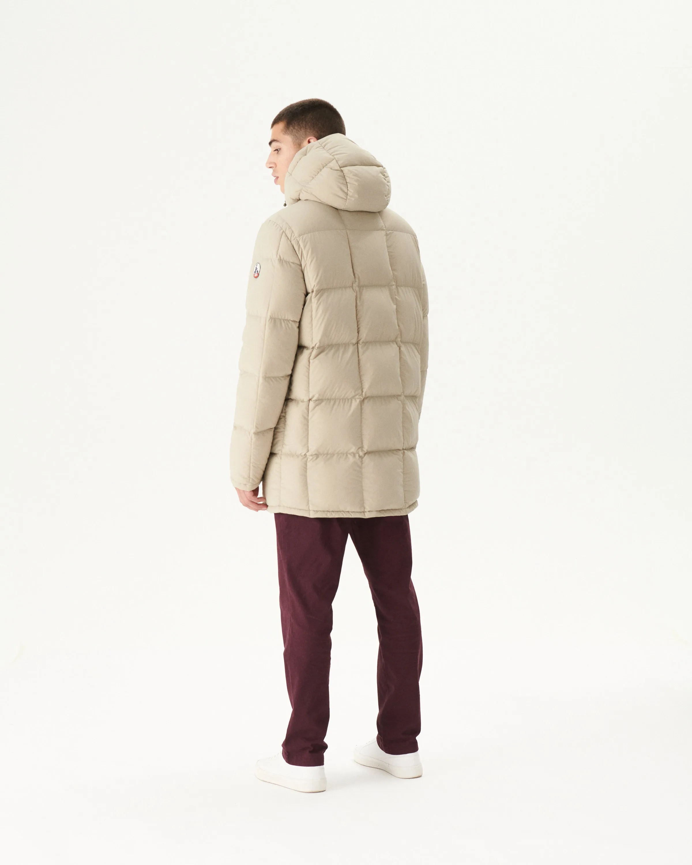 Army/Beige Warm hooded down jacket Toronto