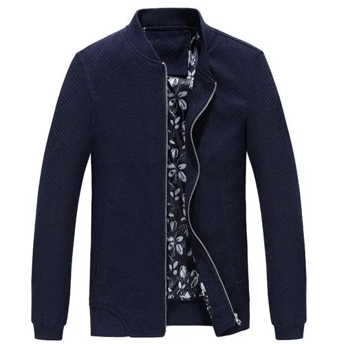 Autumn Classic Mandarin Collar Zipper Jacket