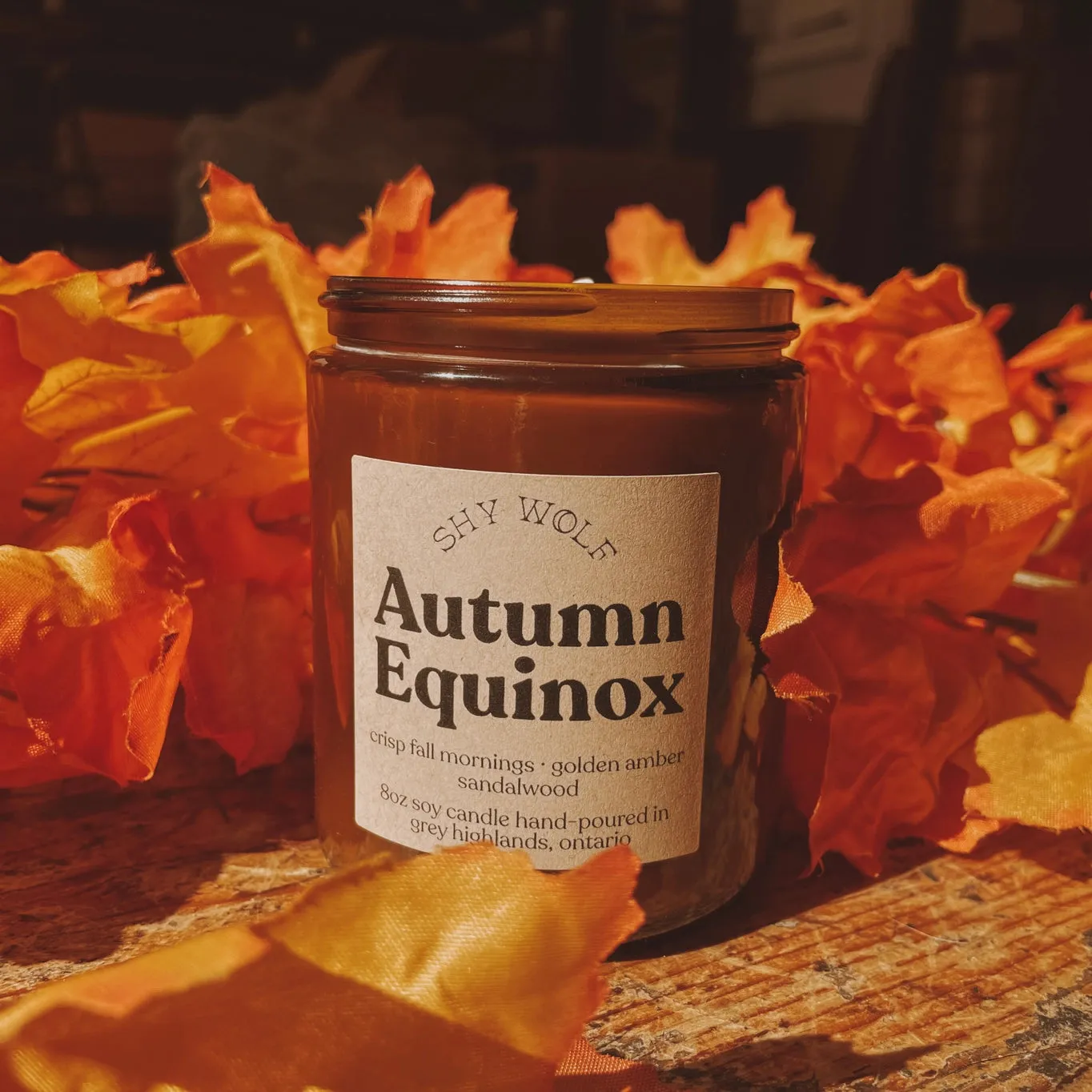 Autumn Equinox Candle by Shy Wolf