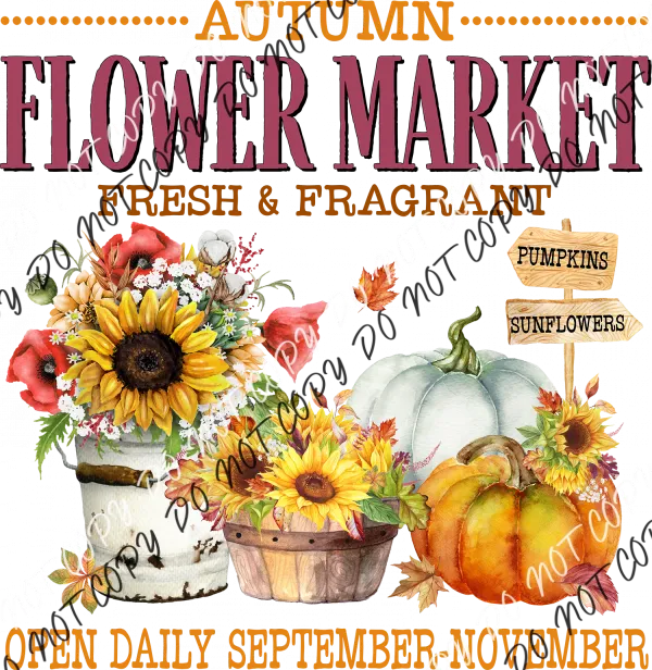 Autumn Flower Market DTF Transfer