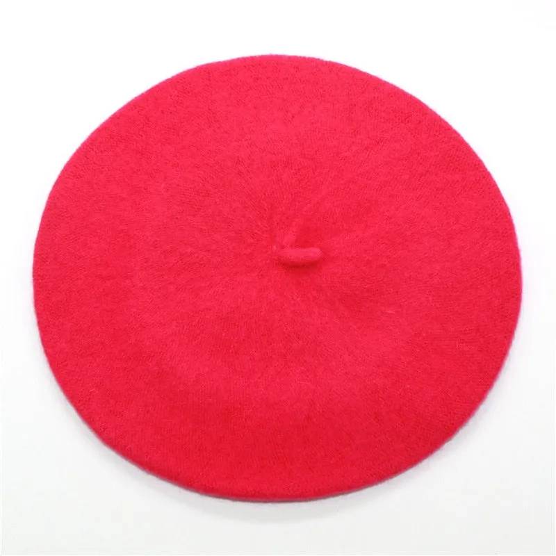 Autumn Winter Classic Unisex Imitation Solid Wool Warm Beanie Beret Hat