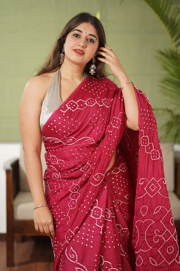 Bandhani Cotton Saree