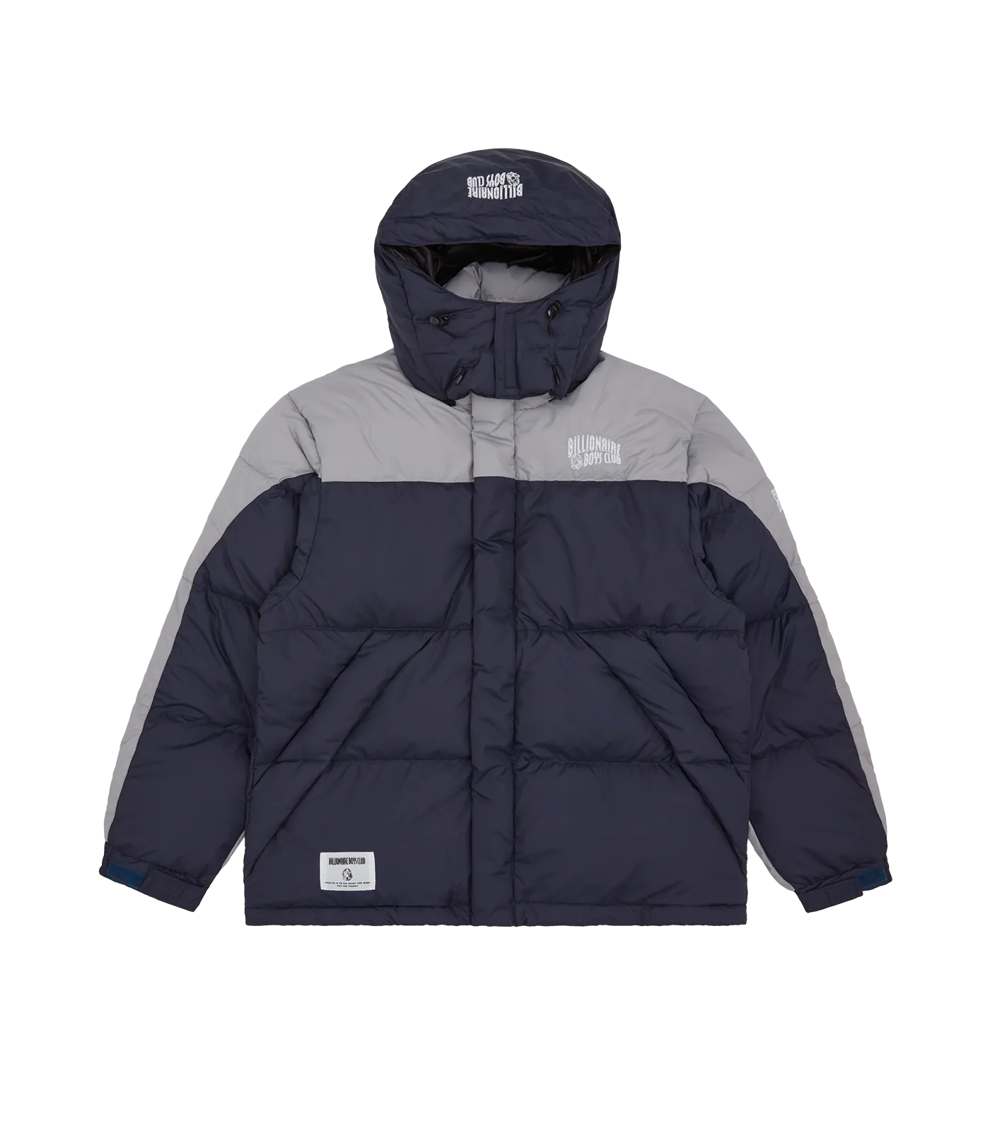 BILLIONAIRE BOYS CLUB x FIRST DOWN BUGGY DOWN JACKET - GREY/NAVY