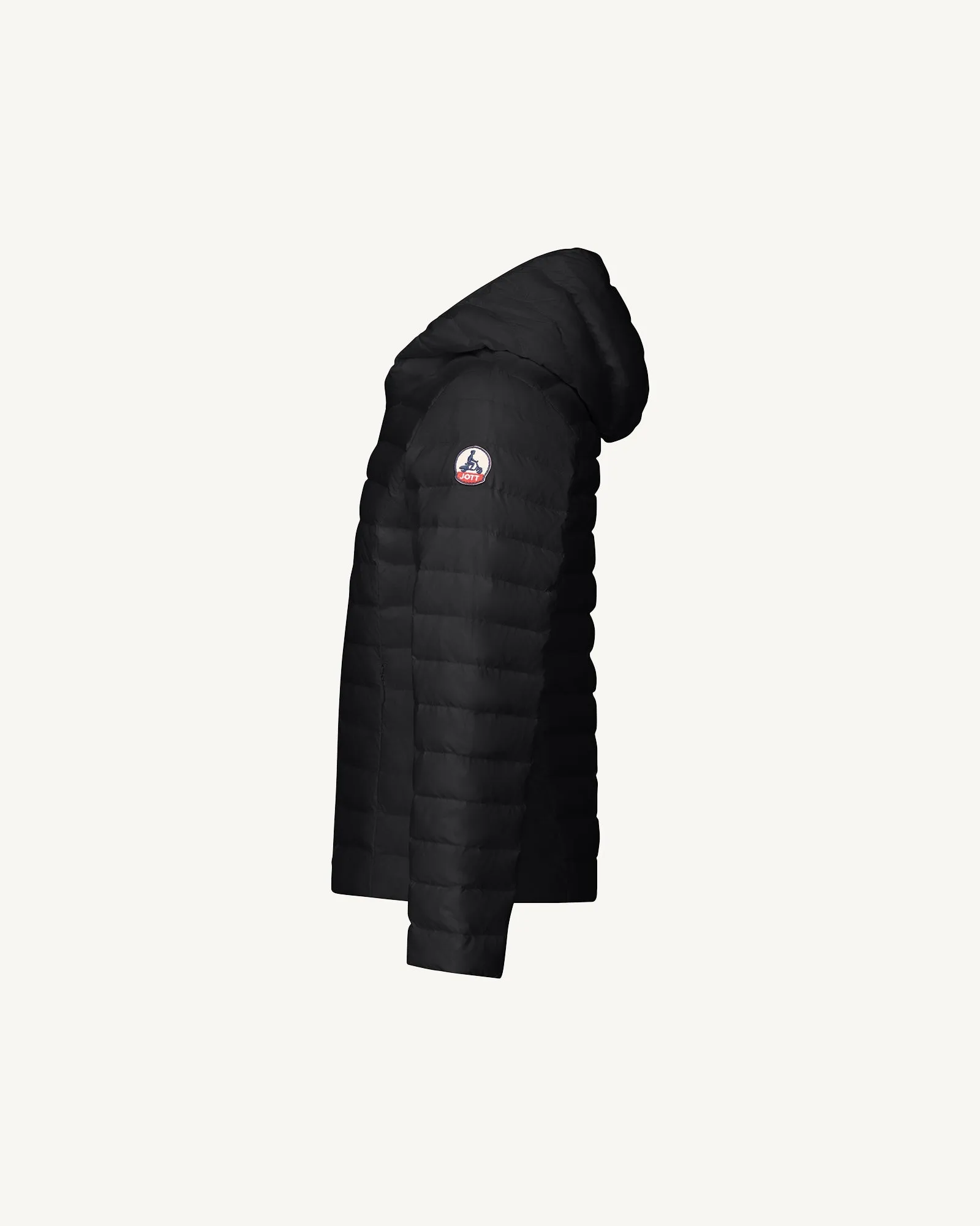 Black Hooded down jacket Carla