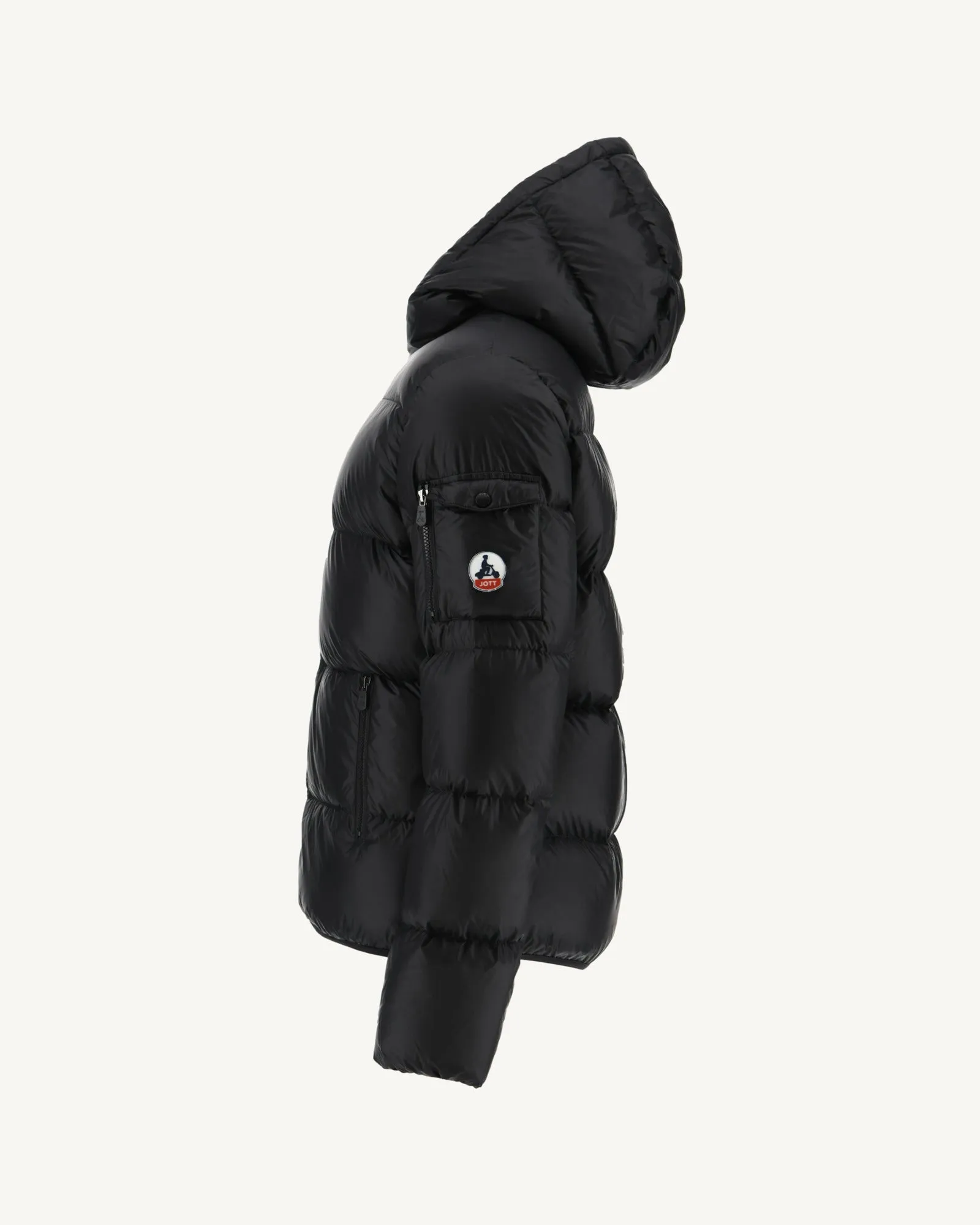 Black Hooded down jacket Java