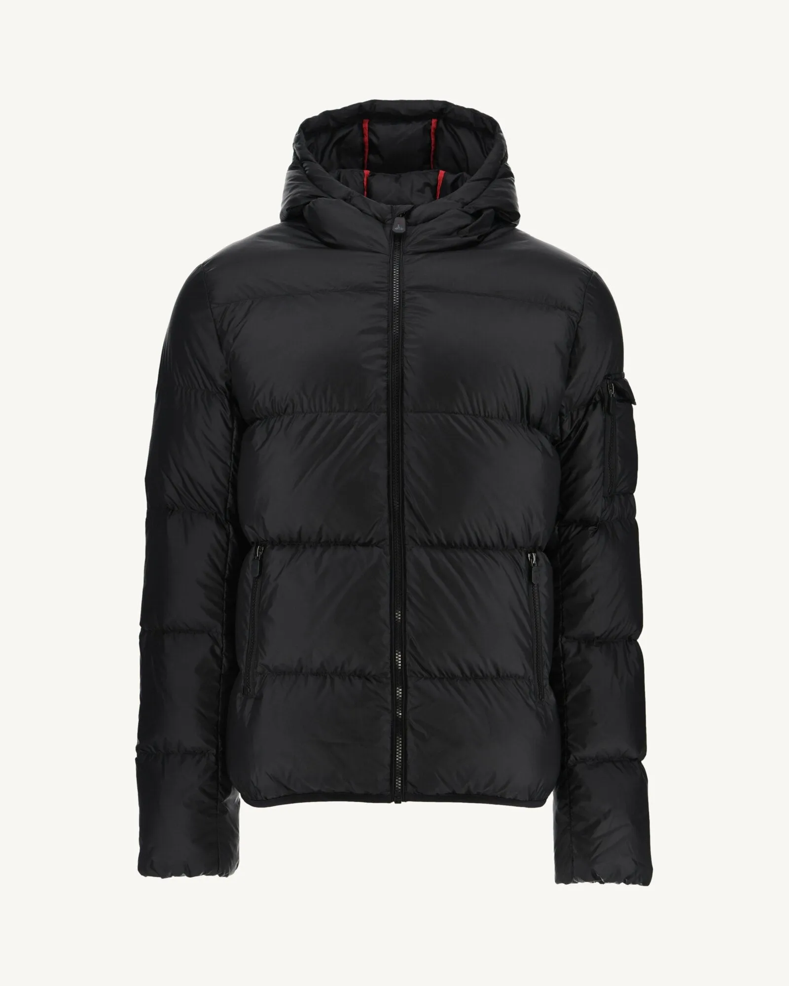 Black Hooded down jacket Java