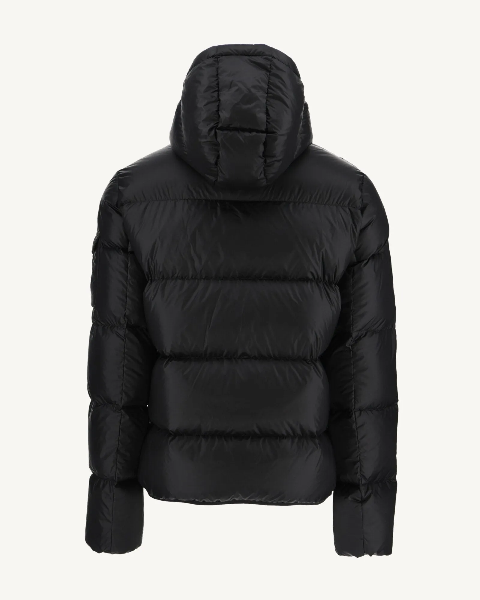 Black Hooded down jacket Java