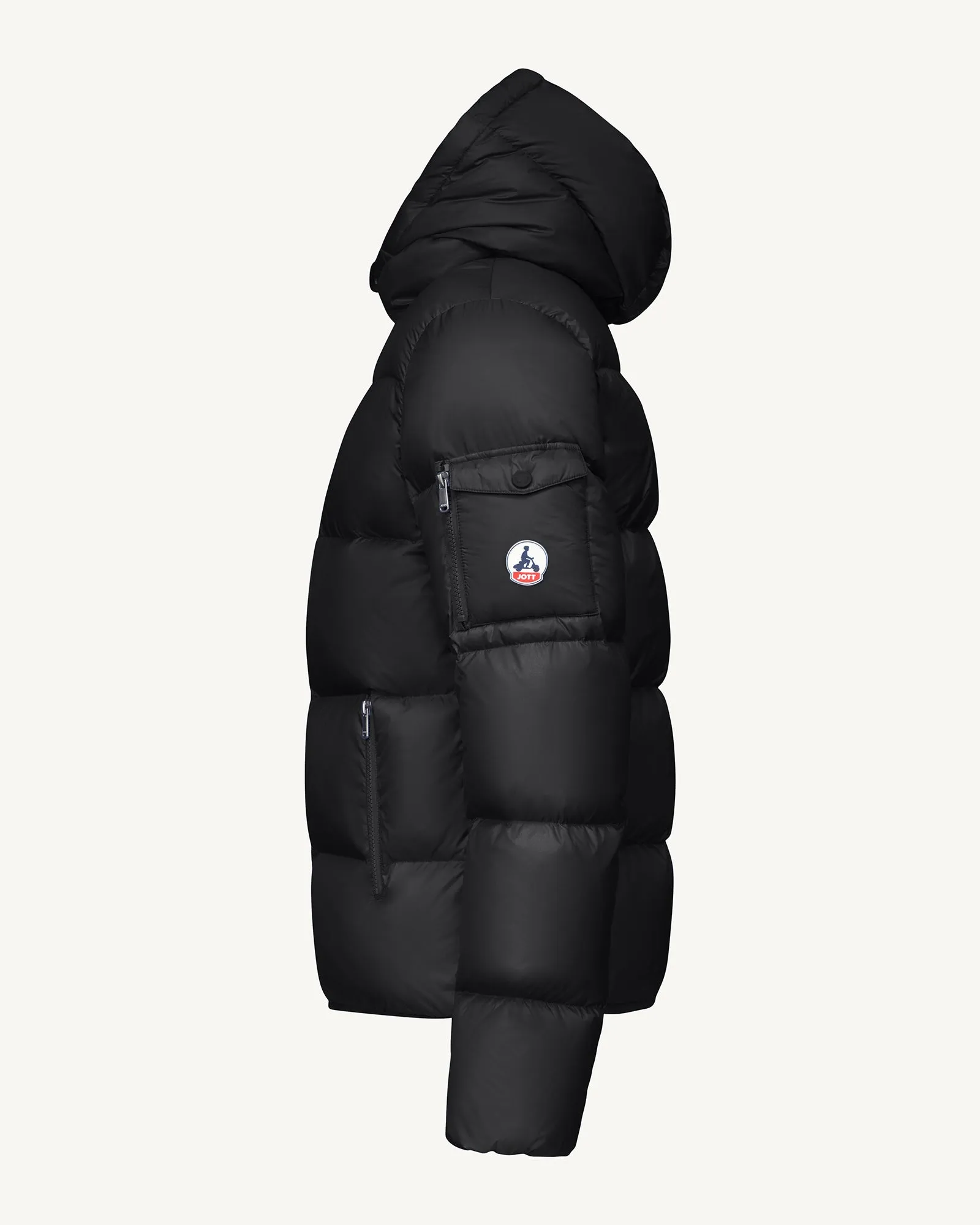 Black Hooded down jacket Java