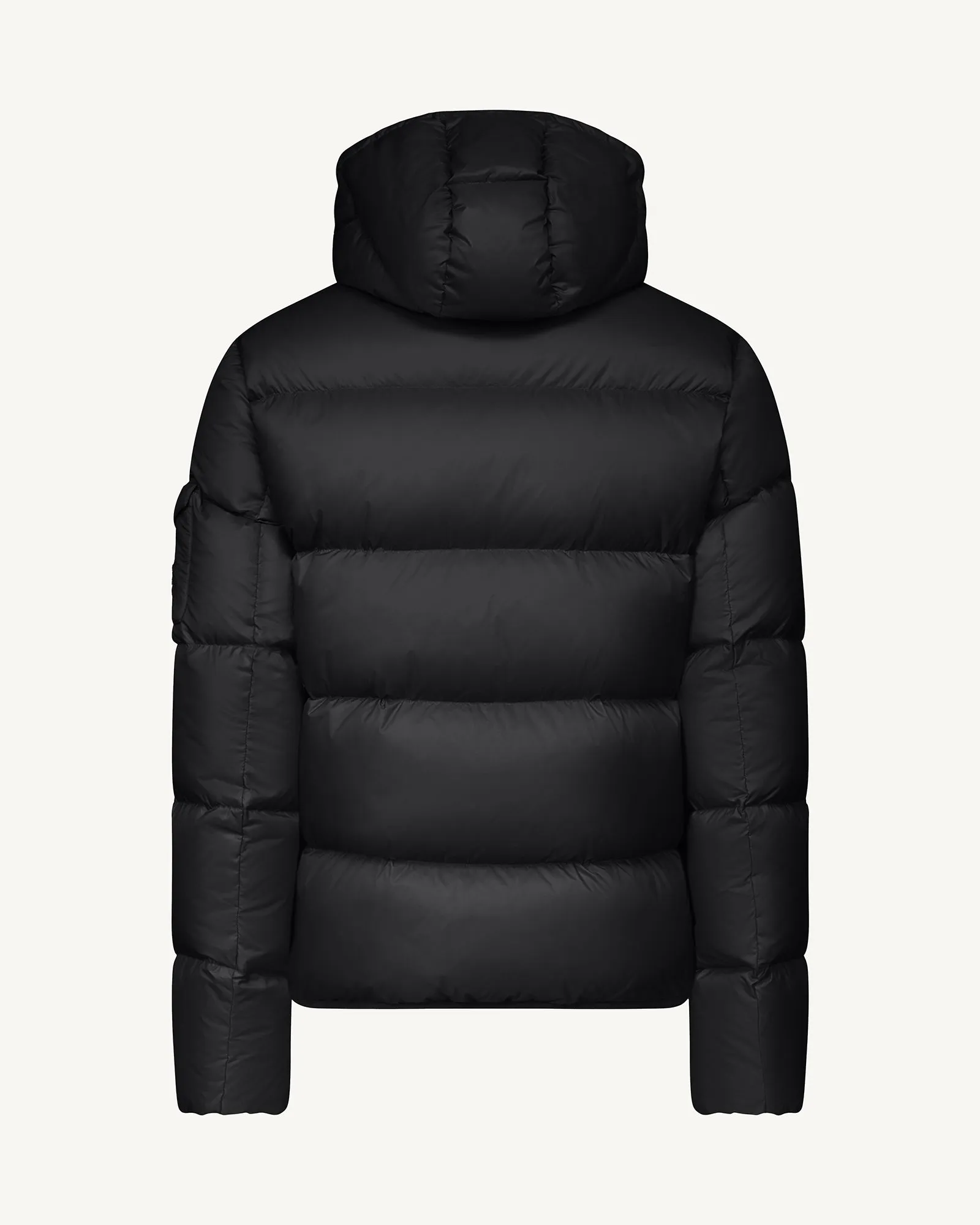 Black Hooded down jacket Java