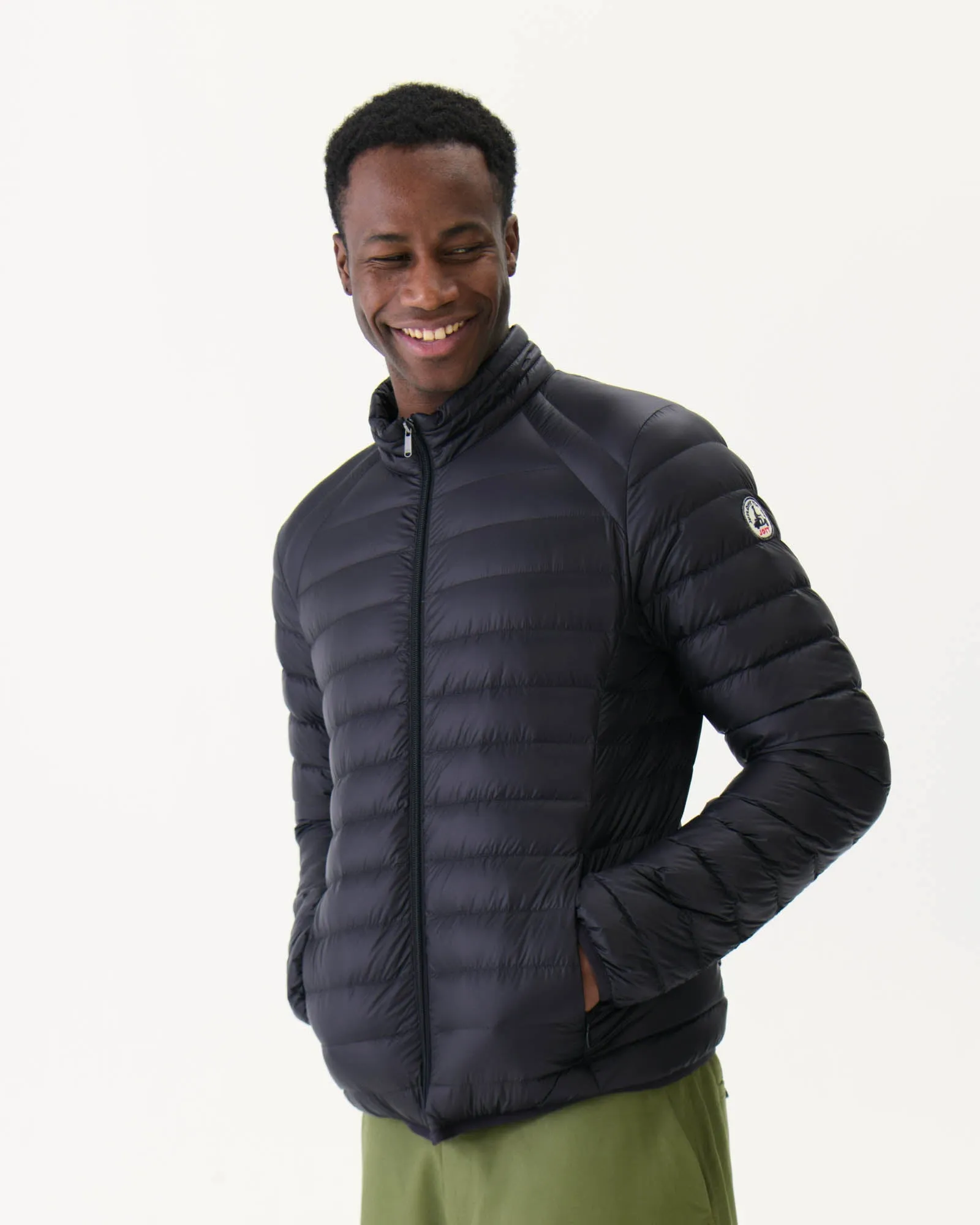 Black Lightweight down jacket Mat