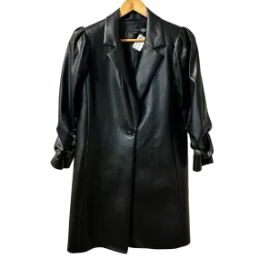 Black Vegan Leather Coat