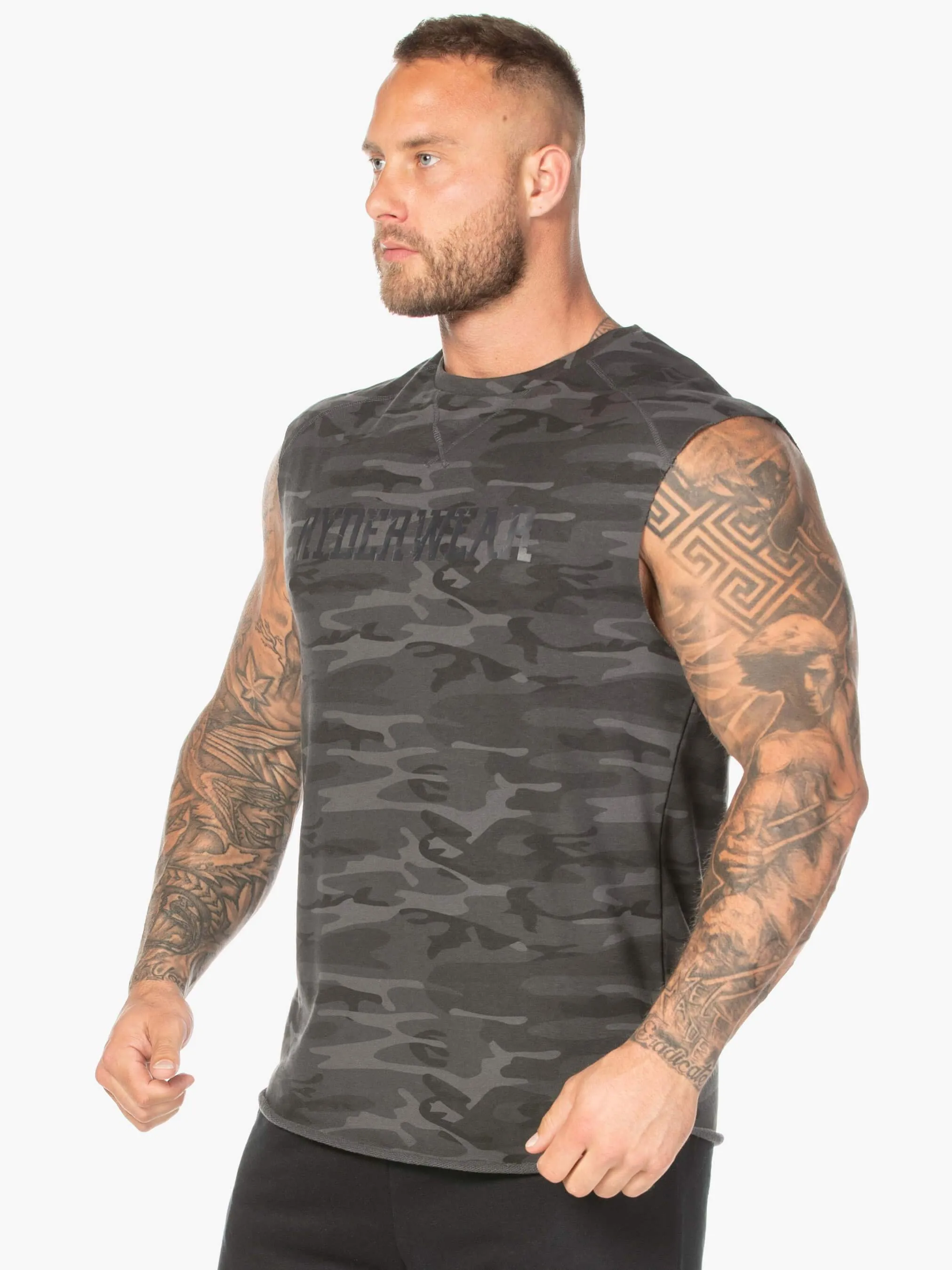 Camo Fleece Tank - Black Camo