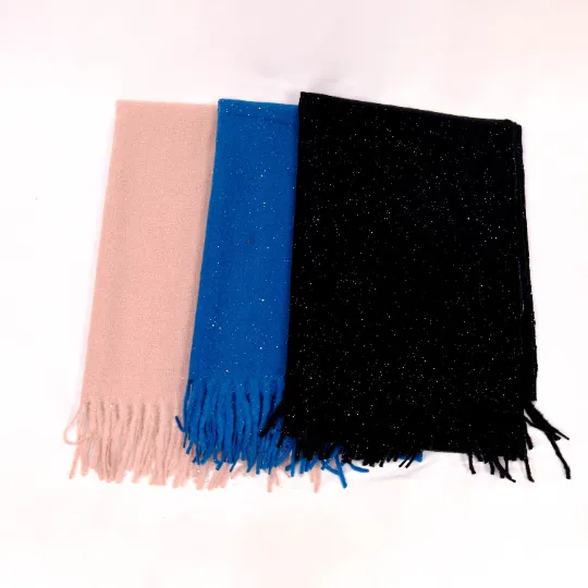 Cashmere Feel Warm Oversized Scarf with Fringe