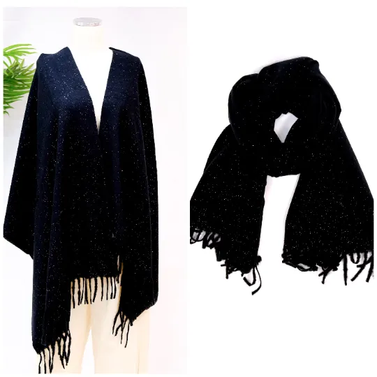 Cashmere Feel Warm Oversized Scarf with Fringe