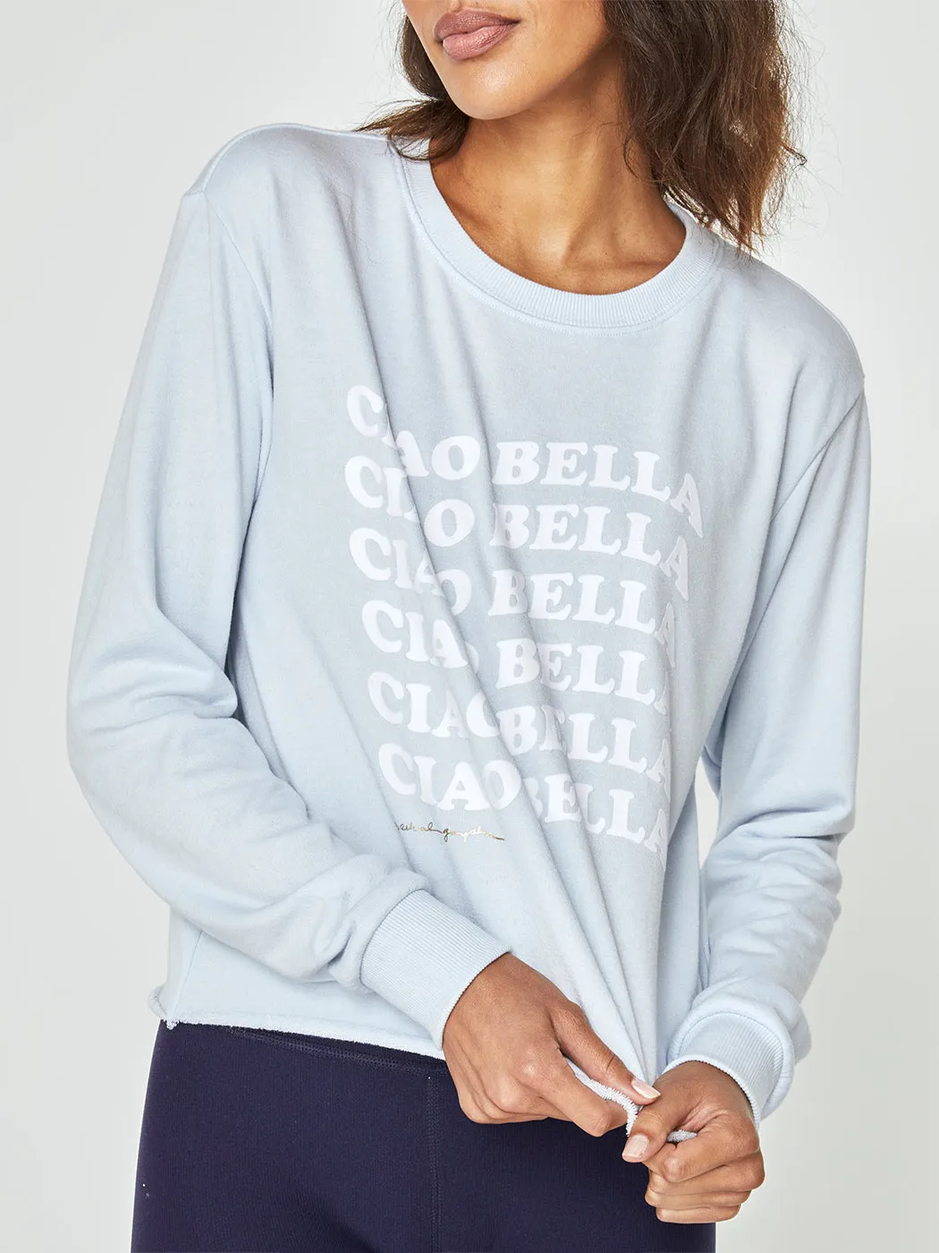 Ciao Bella Crop Sweatshirt - Aquarius