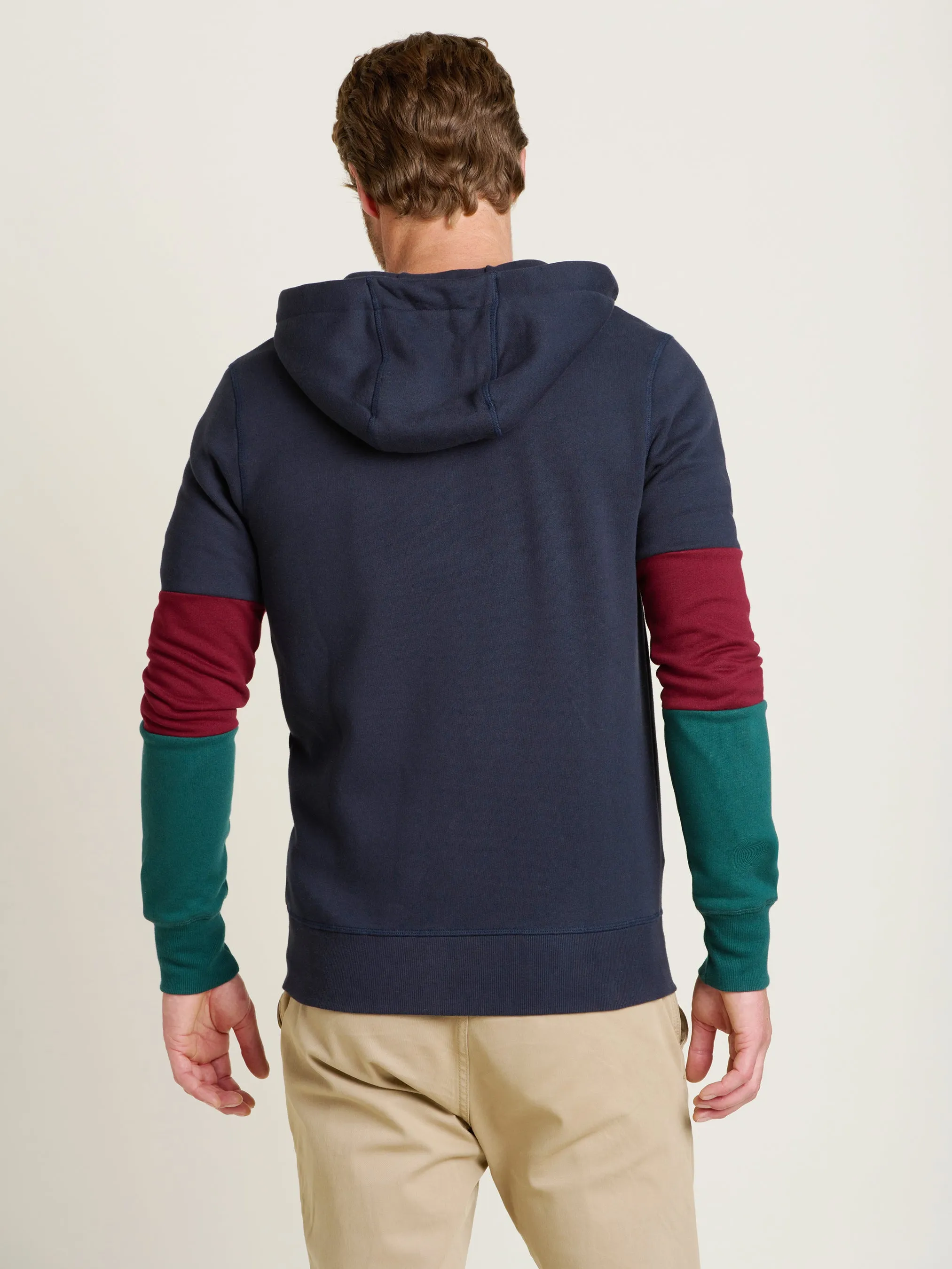 Colour Block Zip Thru Hoodie