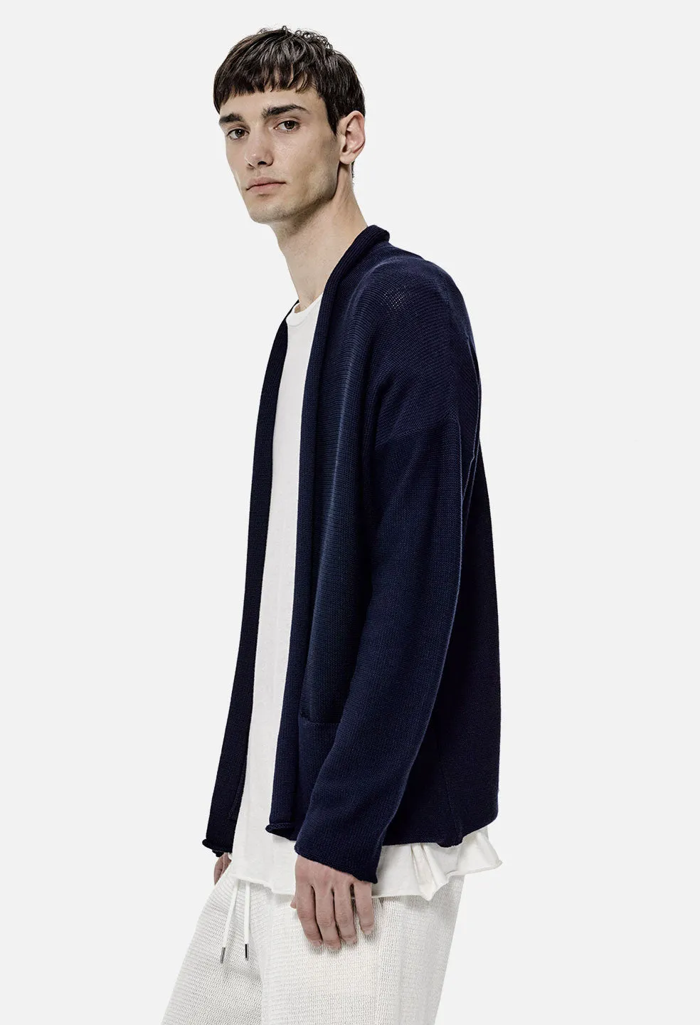 Cotton Cardigan / Navy