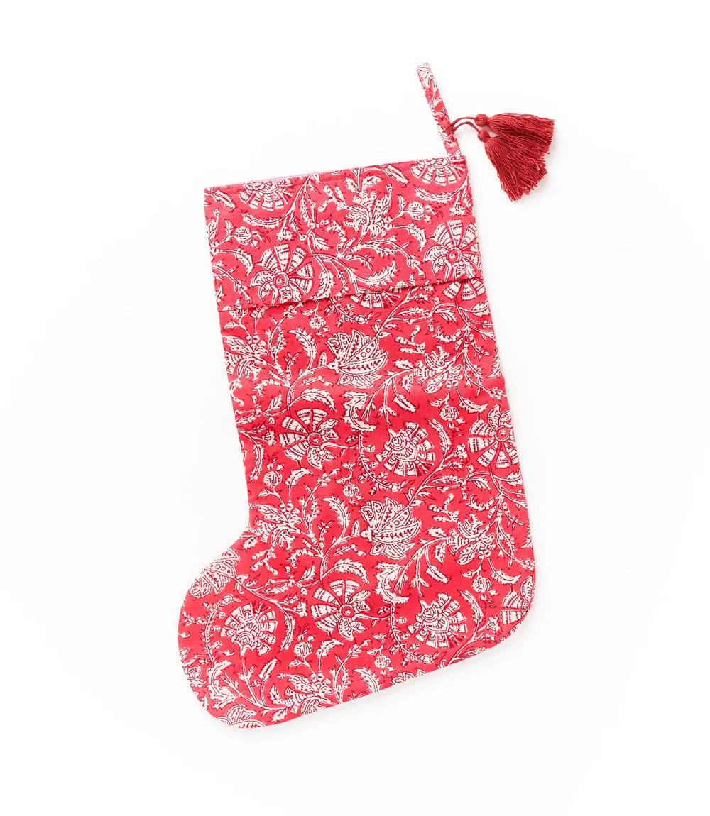 Cotton holiday stocking