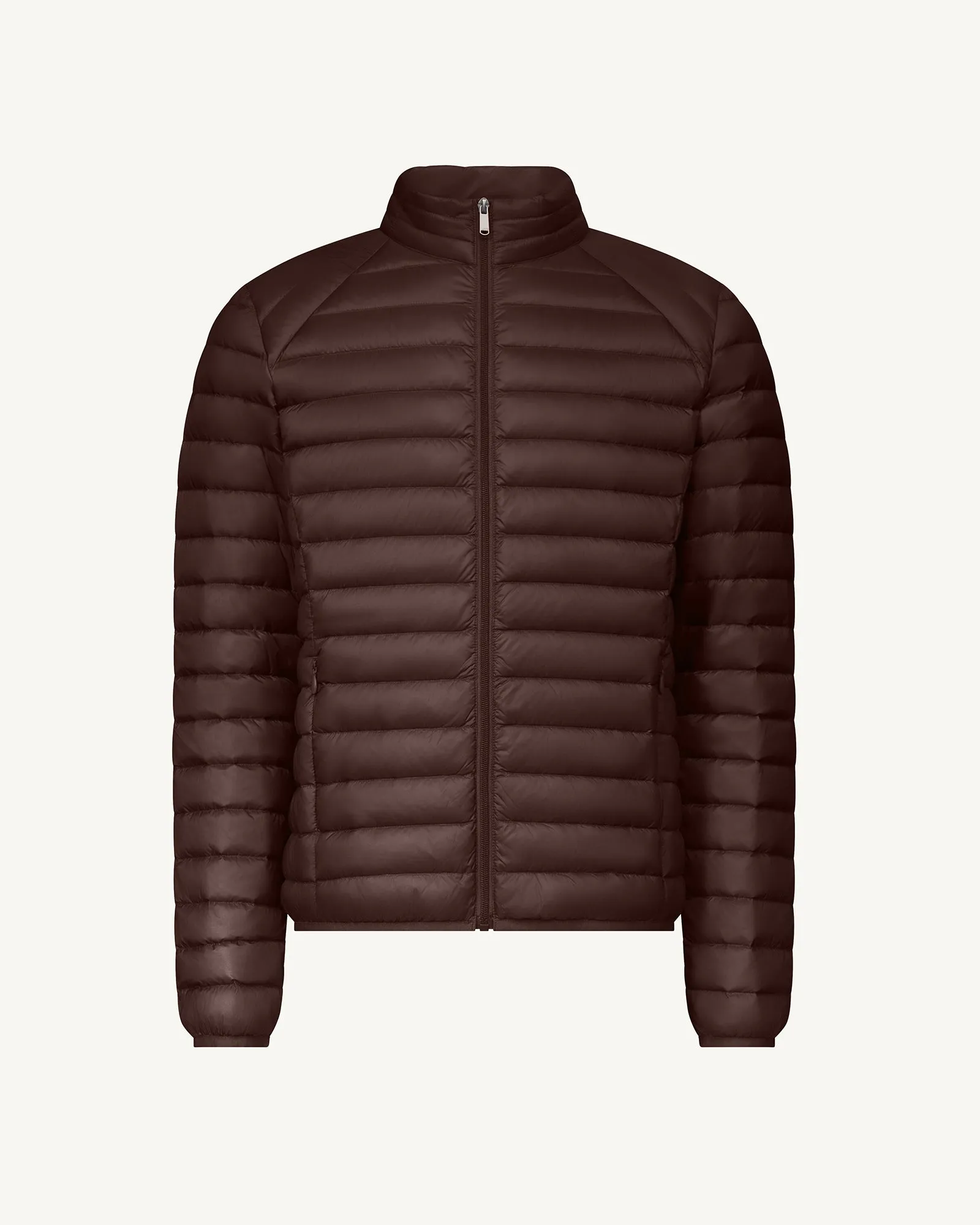 Dark chocolate Lightweight down jacket Mat