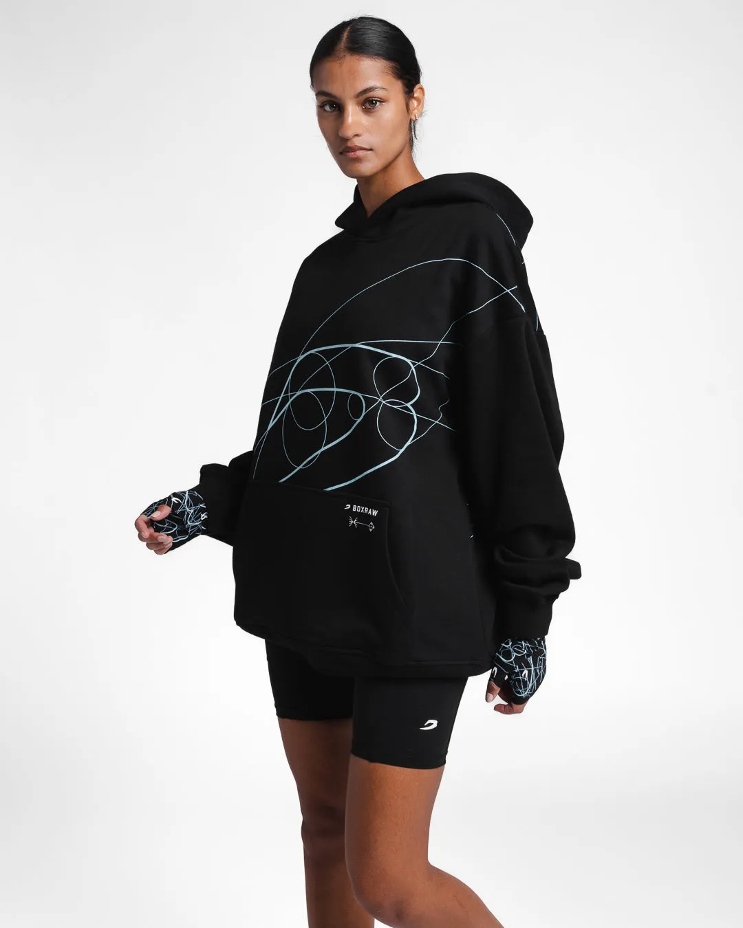 Disciplined Thought/Action Oversized Hoodie - Black