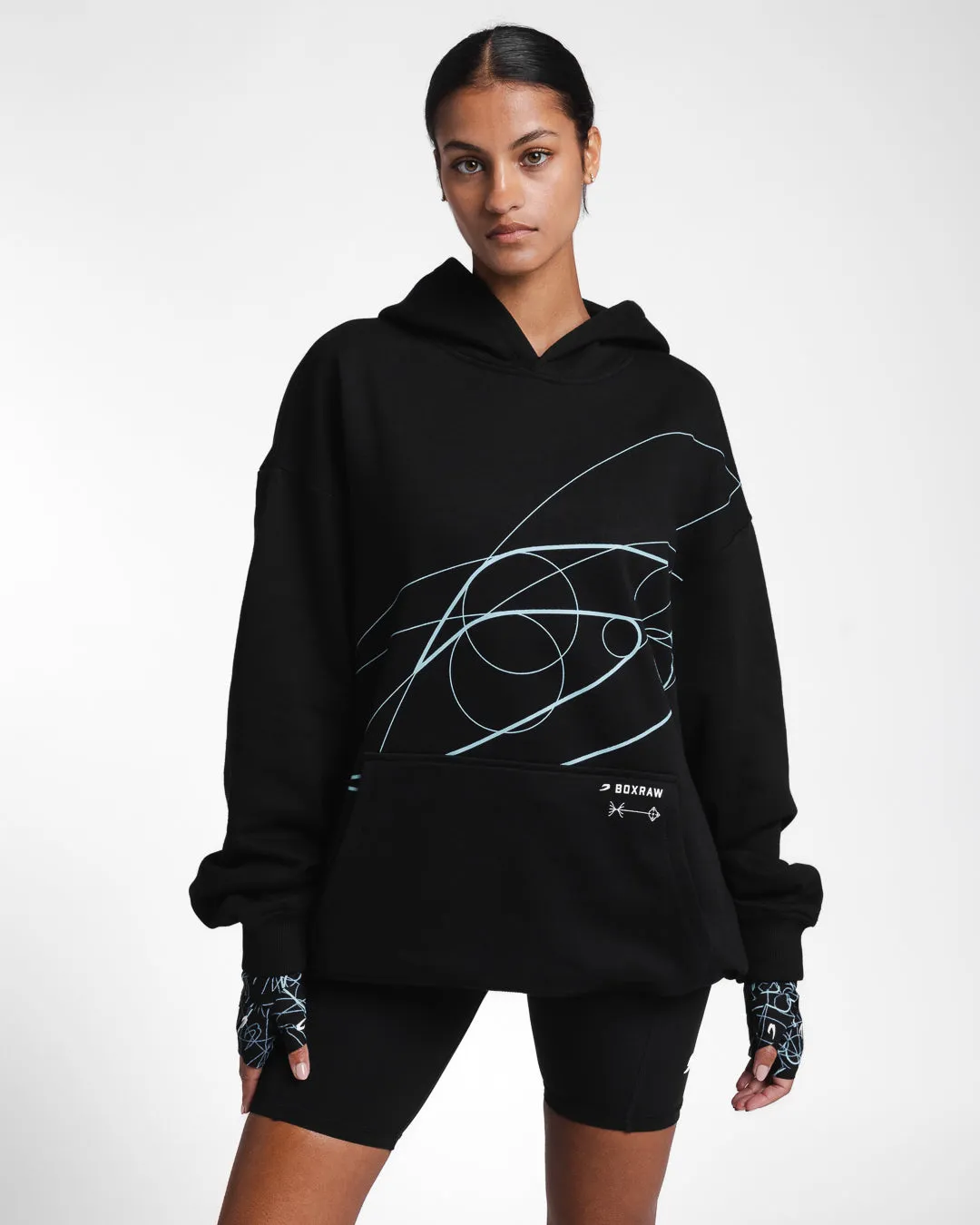 Disciplined Thought/Action Oversized Hoodie - Black