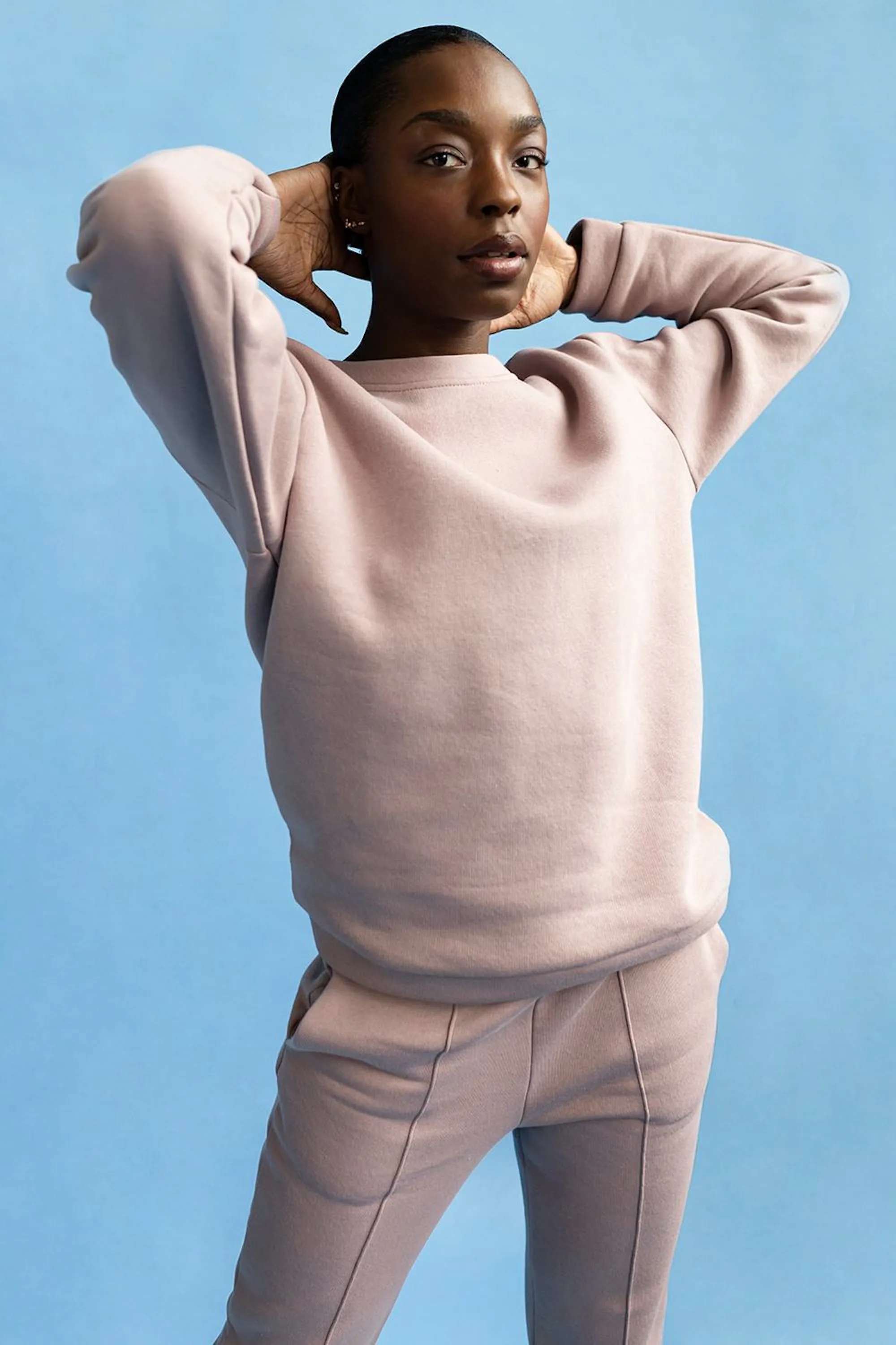 dusty rose sweatshirt