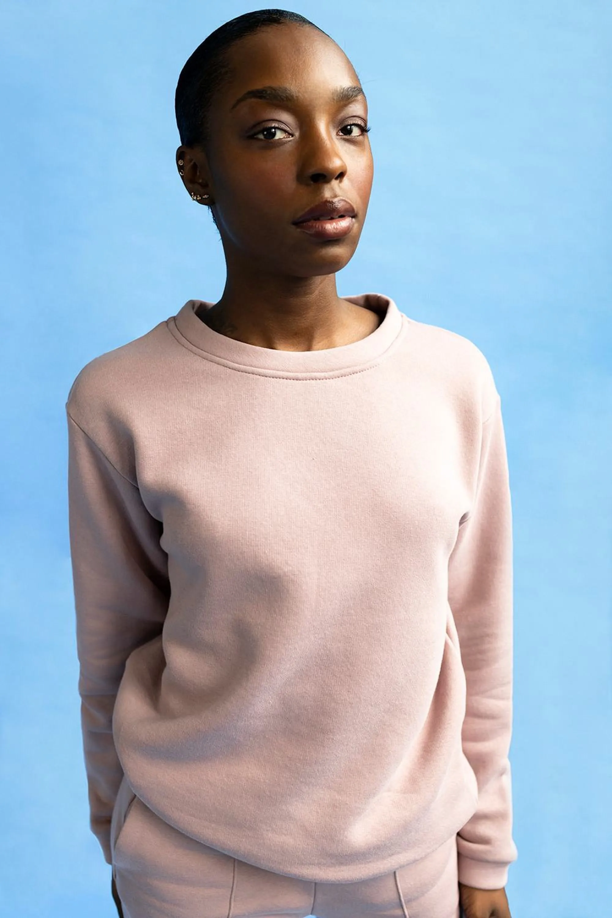 dusty rose sweatshirt