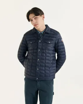 Elie denim-look down jacket Navy