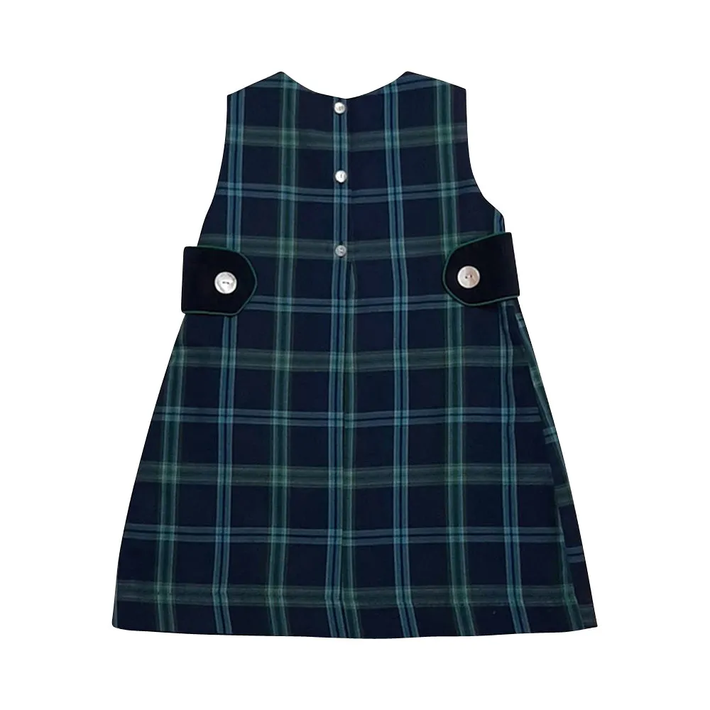 Fall  Blue Plaid Girl's Jumper