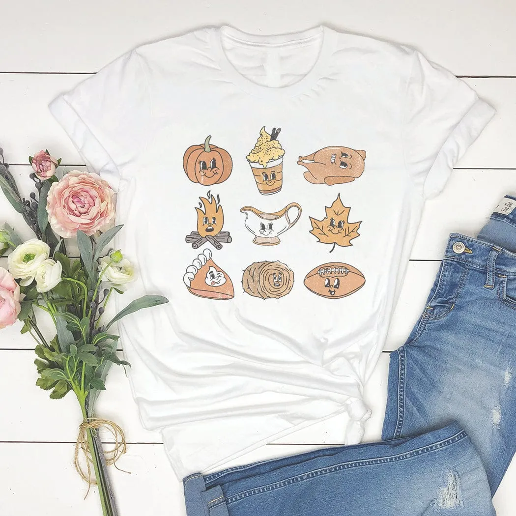 Fall Cartoon Graphic T-Shirt - FA146