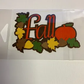 Fall Title w/ Pumpkin and Leaves