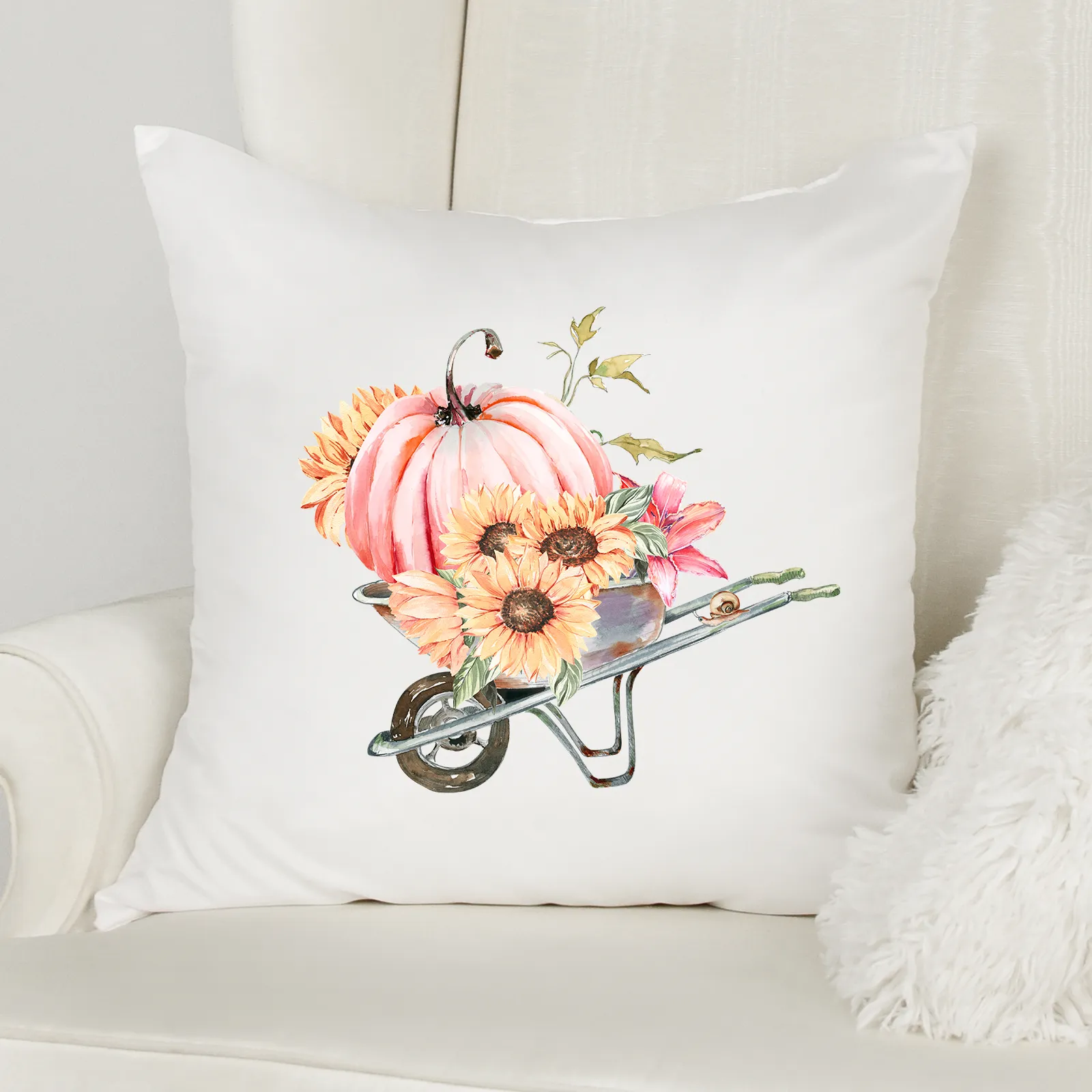 Fall Wheelbarrow Pillow