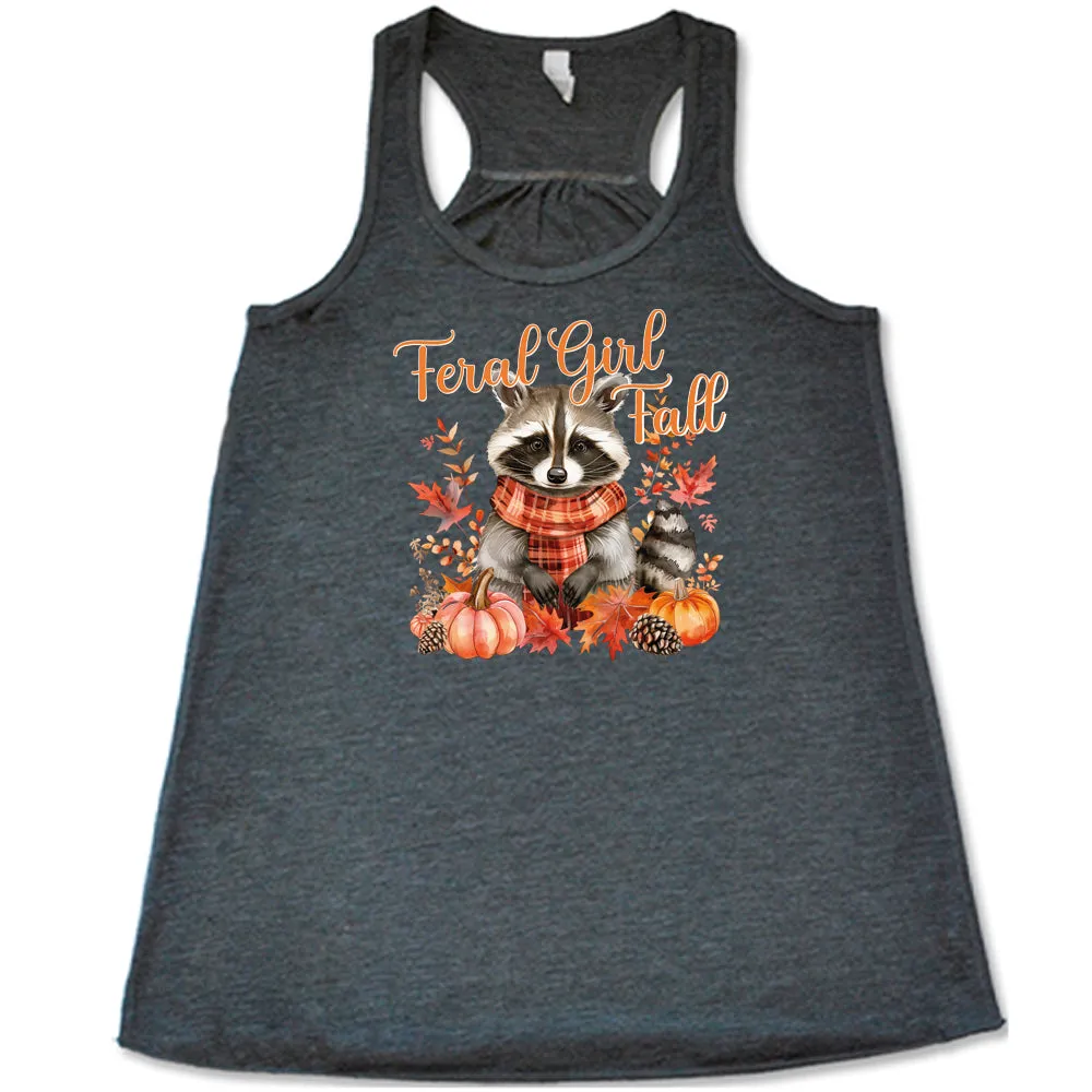 Feral Girl Fall Raccoon Shirt