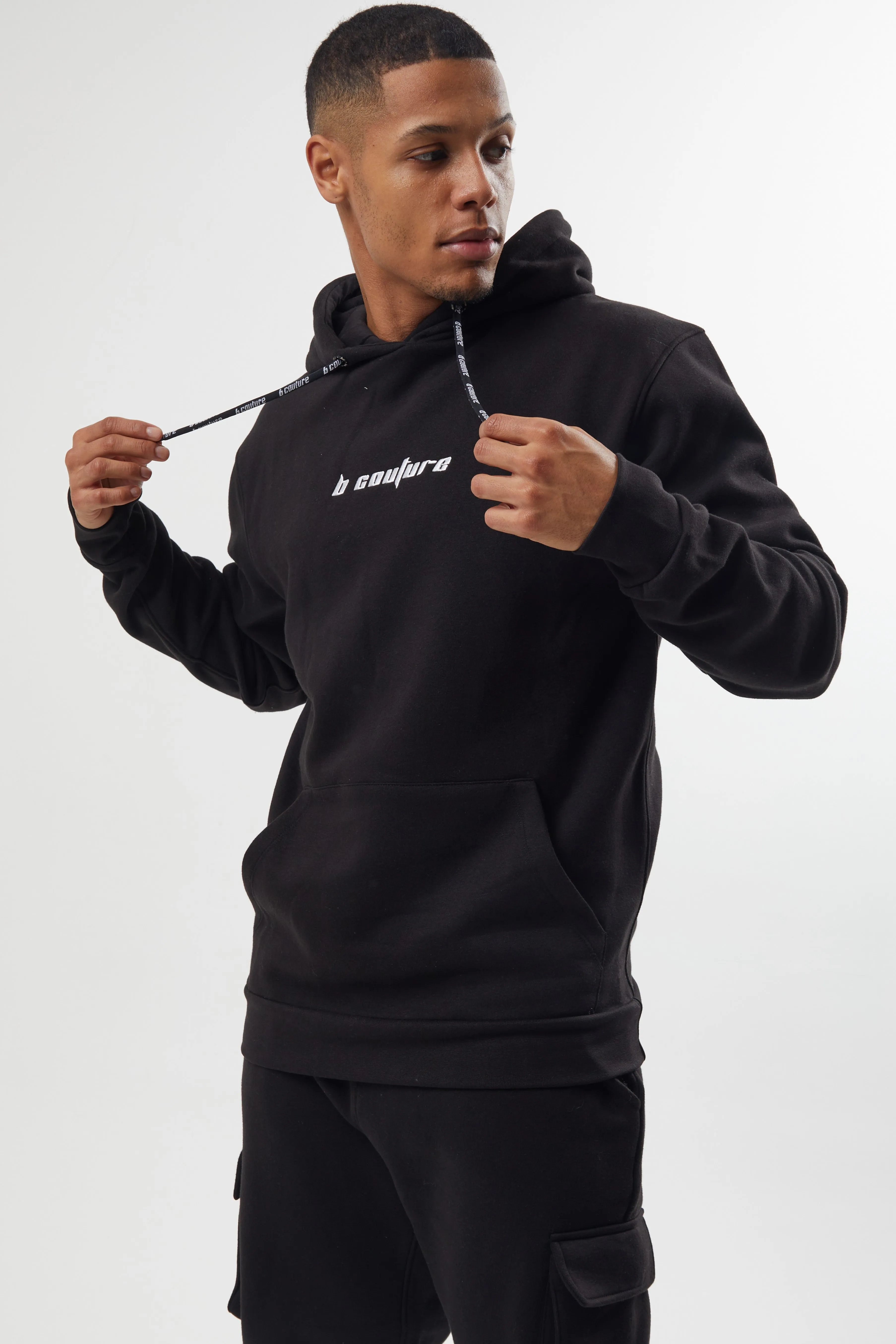 Field Place Cargo Fleece Tracksuit - Black