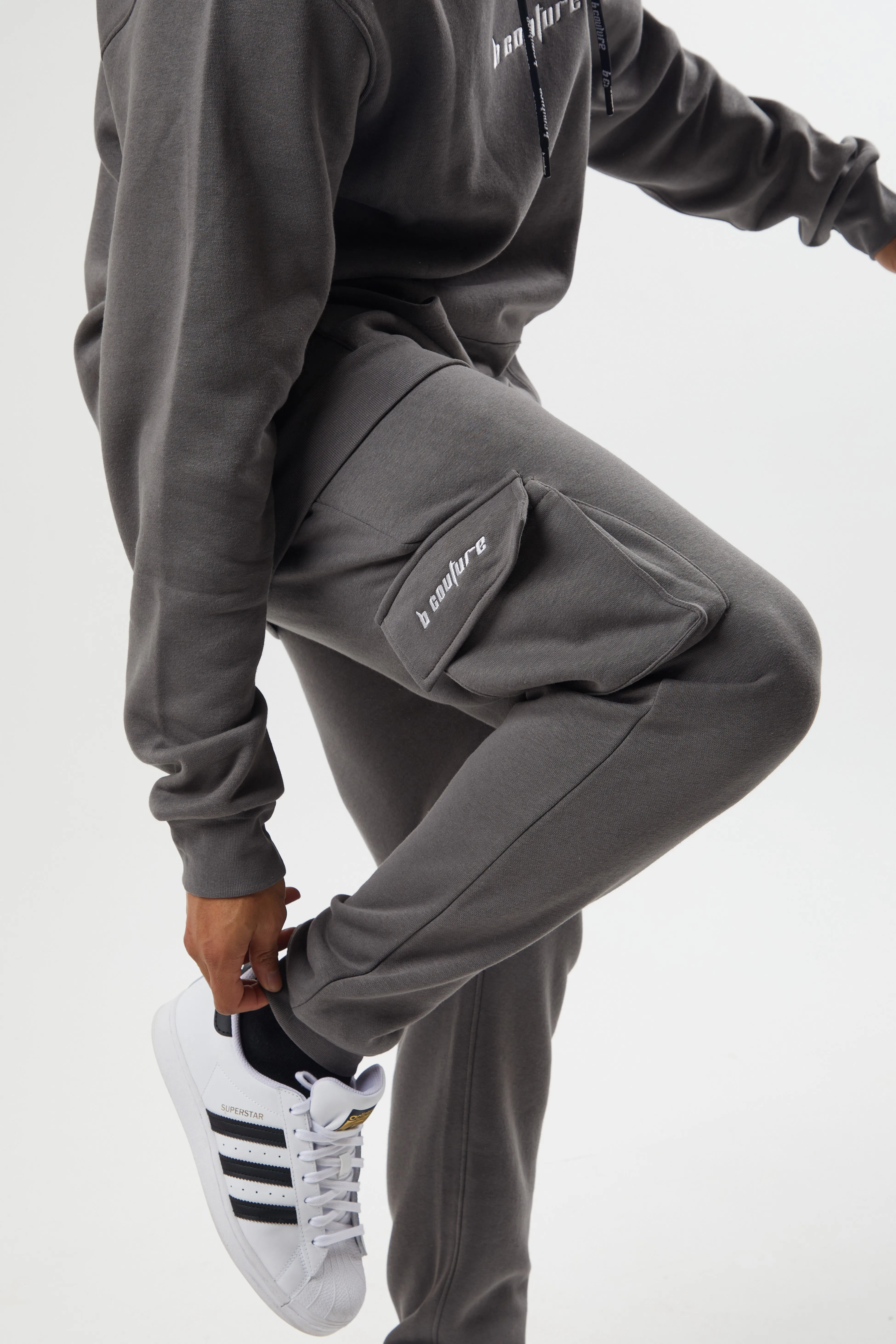 Field Place Cargo Fleece Tracksuit - Pewter