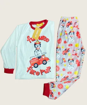 Fire Pup Fleece Pyjamas