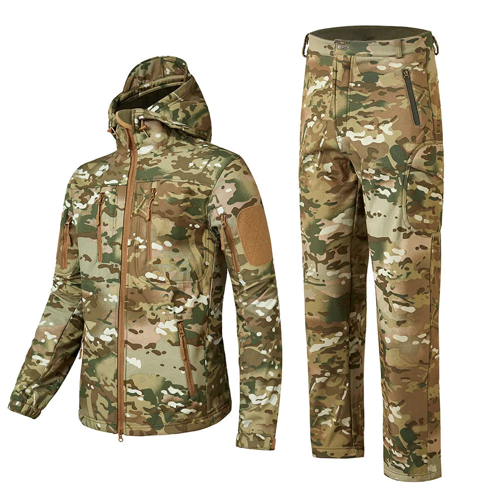 Fleece Warm Outdoor Jackets and Pants Tactical Suits