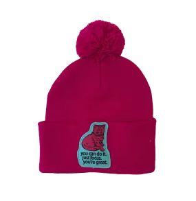 Focus Cat Winter Hat - Fuchsia