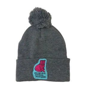 Focus Cat Winter Hat - Heather Grey