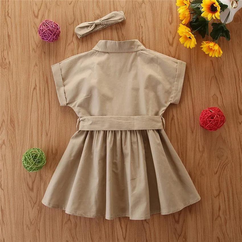 Girls' Dress 2023 Autumn Short Sleeve Princess Dress