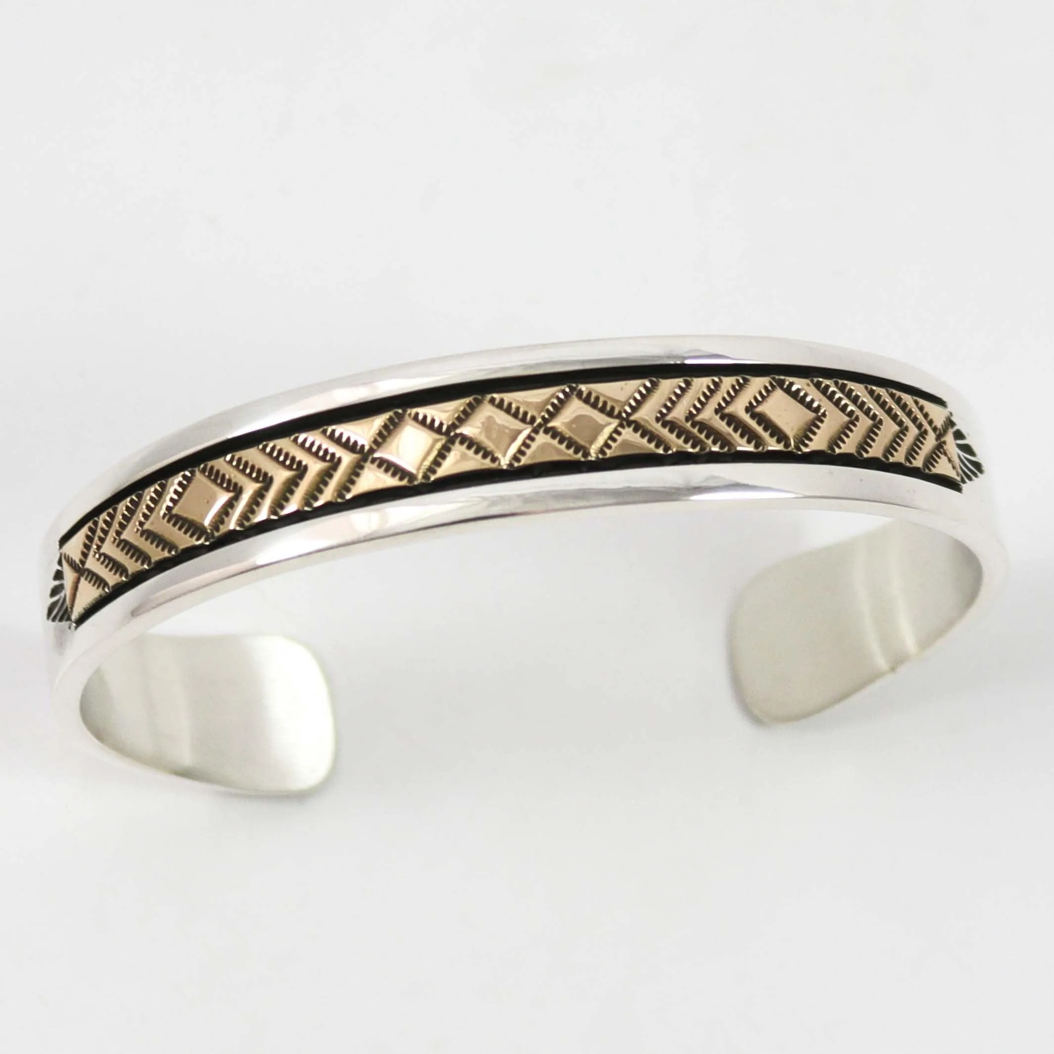 Gold on Silver Cuff